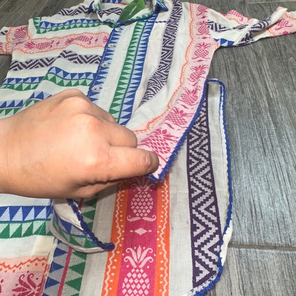 FARM Rio Multicolored Pineapple Jacquard Chemise Dress‎ Cover Up Size S NEW - Picture 5 of 10